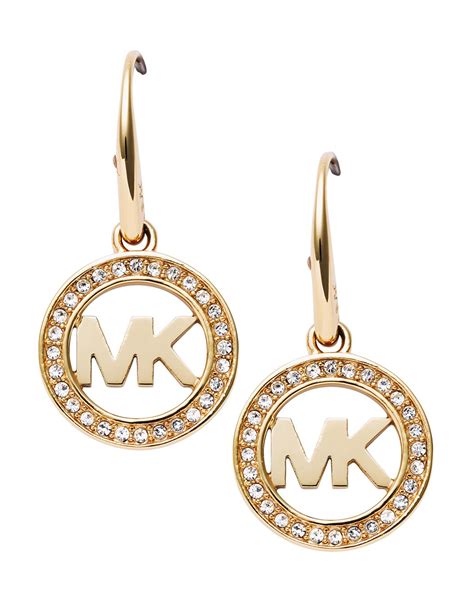 michael kors ohrringe mit logos|michael kors gold hoop earrings.